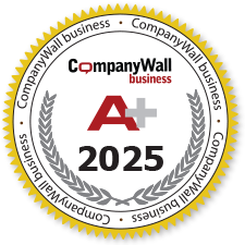 CompanyWall Certificate of Credit Excellence — A+ rating